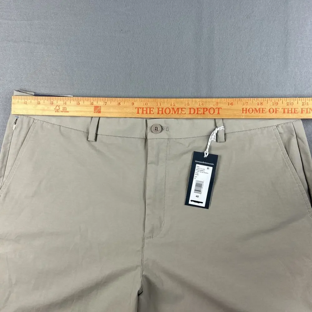 NEW Vineyard Vines On-The-Go Short Men’s 40 OTG Beige Tan Khaki Shorts NWT